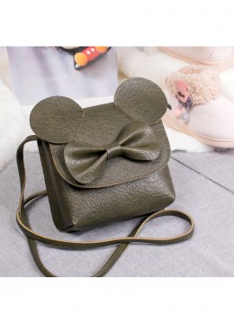 M Mouse Faux Leather Crossbody Bag w/ Back Pocket
